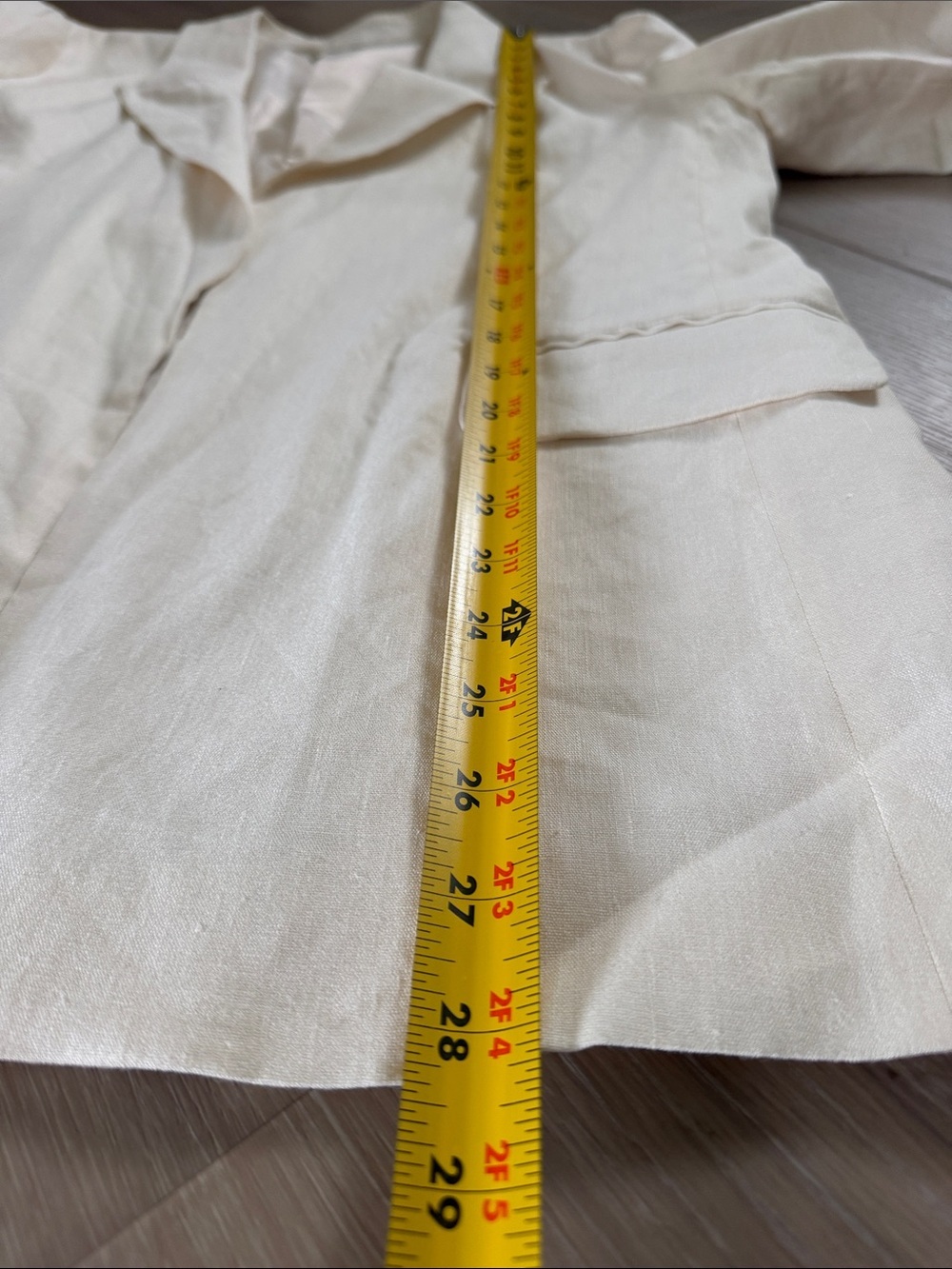 Jason Wu off-white linen blend blazer minimalist career jacket summer basic m - Picture 7 of 10